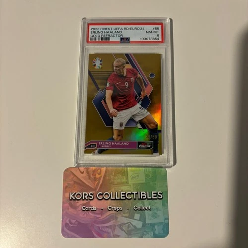 Erling Haaland 2023 Topps Finest Gold Refractor /50