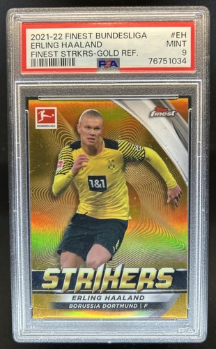 Erling Haaland 2021 Topps Finest Gold Refractor /50