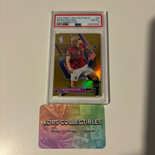 Erling Haaland 2023 Topps Finest Gold Refractor /50