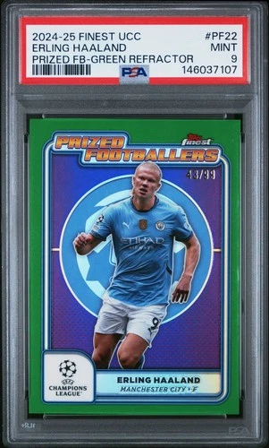 Erling Haaland 2024 Topps Finest Green /99