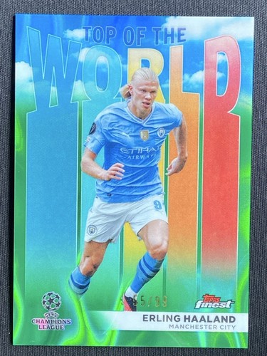 Erling Haaland 2023 Topps Finest Green Lava /99