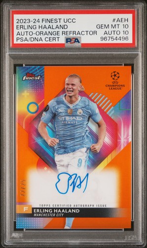 Erling Haaland 2023 Topps Finest Orange Refractor /25