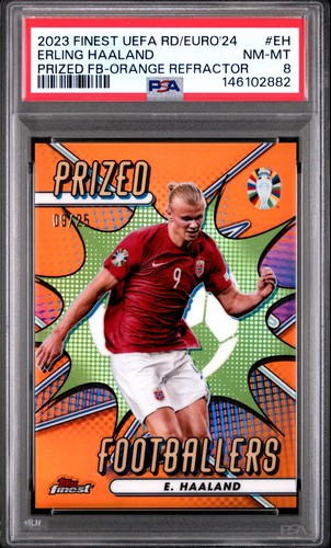 Erling Haaland 2023 Topps Finest Orange Refractor /25