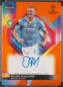 Erling Haaland 2024 Topps Finest Orange Refractor /25