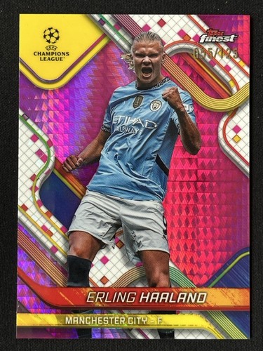 Erling Haaland 2024 Topps Finest Pink Shimmer Refractor /125