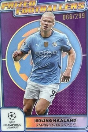 Erling Haaland 2022 Topps Finest UEFA Champions League Purple /299 /299