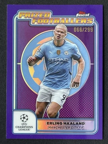 Erling Haaland 2024 Topps Finest Purple /299