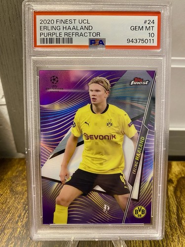 Erling Haaland 2020 Topps Finest Purple Refractor /250