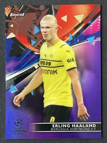 Erling Haaland 2022 Topps Finest Purple Refractor /299