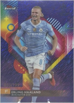 Erling Haaland 2023 Topps Finest Purple Shimmer /199