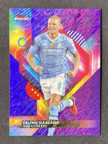 Erling Haaland 2023 Topps Finest Purple Shimmer Refractor /199