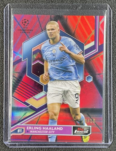Erling Haaland 2022 Topps Finest Red Black Vapor Wave Refractor /10