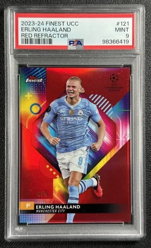 Erling Haaland 2023 Topps Finest Red Refractor /5