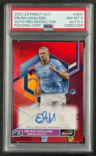 Erling Haaland 2022 Topps Finest Refractor Rojo /5