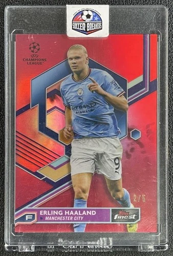 Erling Haaland 2022 Topps Finest Rojo Refractor 2/5