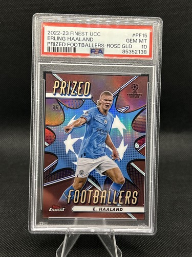 Erling Haaland 2023 Topps Finest Rose Gold /75