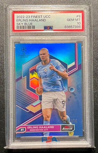 Erling Haaland 2023 Panini Finest Sky Blue /275