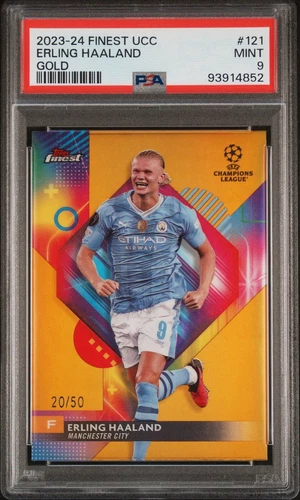 Erling Haaland 2023 Topps Finest UEFA Club Competitions Gold /50
