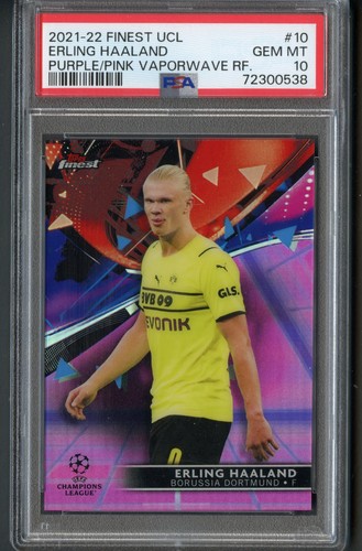Erling Haaland 2021 Topps Finest Viola Rosa Vaporwave Refractor /125