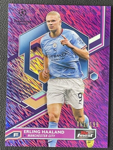 Erling Haaland 2022 Topps Finest Viola Shimmer /199
