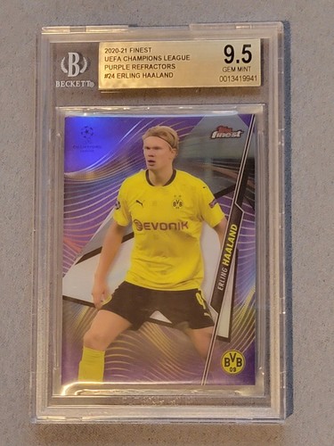 Erling Haaland 2020 Topps Finest Violet Refractor /250