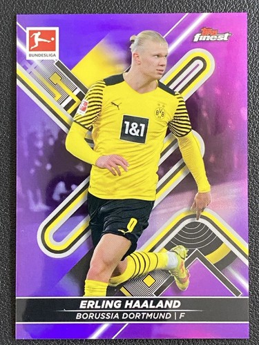 Erling Haaland 2021 Topps Finest Violet Refractor /250
