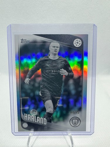 Erling Haaland 2025 Topps Flagship UEFA CC Black And White Foil 181/75