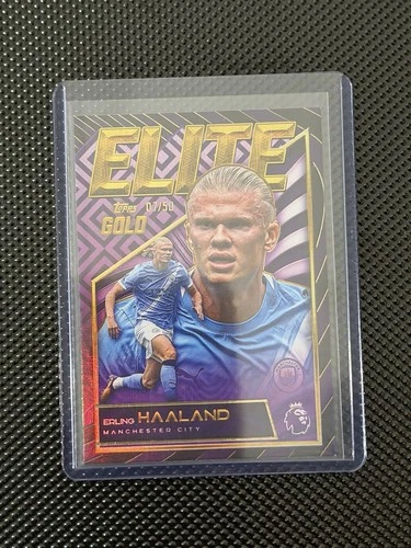 Erling Haaland 2025 Topps Gold Premier League Gold /50