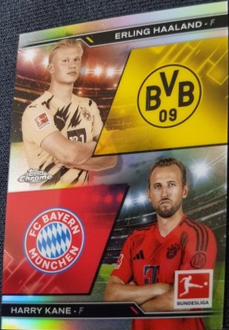 Multiple: Erling Haaland, Harry Kane 2024 Topps Chrome Bundesliga