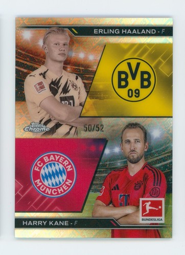 Erling Haaland & Harry Kane 2024 Topps Chrome Toppsfractor /52