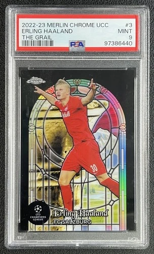 Erling Haaland 2022 Topps Merlin Chrome 3/9