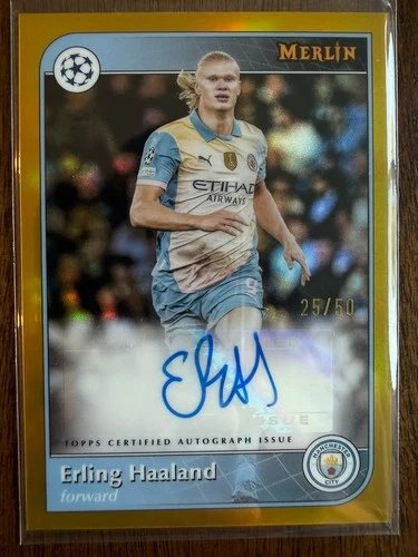 Erling Haaland 2024 Topps Merlin Chrome /50