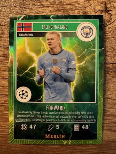 Erling Haaland 2024 Topps Merlin Chrome