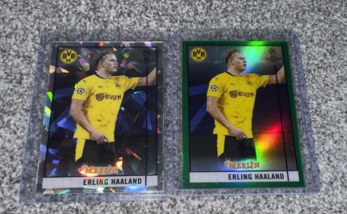 Erling Haaland 2021 Topps Merlin Chrome /99 and /250