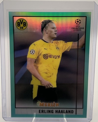 Erling Haaland 2020 Topps Merlin Chrome Aqua /199