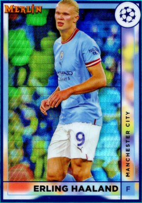 Erling Haaland 2022 Topps Merlin Chrome Aqua Prism