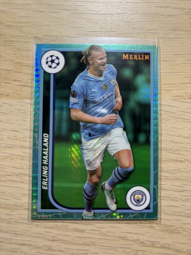 Erling Haaland 2023 Topps Merlin Chrome Aqua Prizm