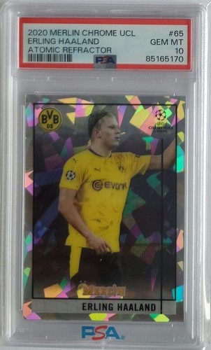Erling Haaland 2020 Topps Merlin Chrome Atomic Refractor #65