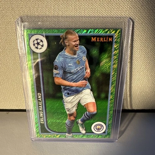 Erling Haaland 2023 Topps Merlin Chrome Green /399