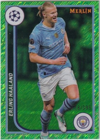 Erling Haaland 2024 Topps Merlin Chrome Green /399