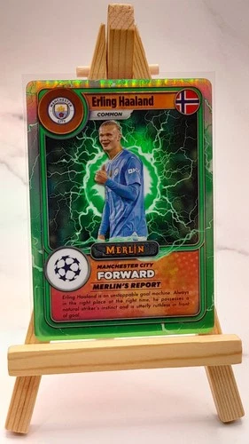 Erling Haaland 2023 Topps Merlin Chrome Green