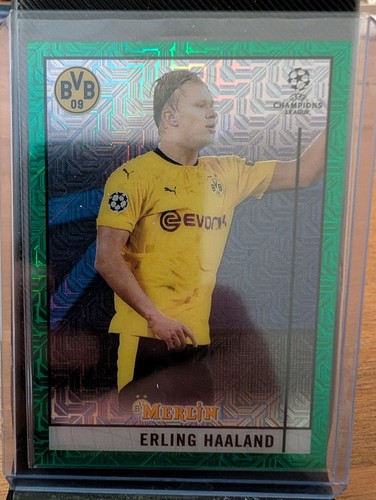 Erling Haaland 2020 Topps Merlin Chrome Green Mojo /99