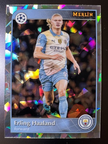 Erling Haaland 2024 Topps Merlin Chrome Ice Refractor