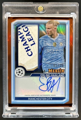 Erling Haaland 2023 Topps Merlin Chrome Naranja /25