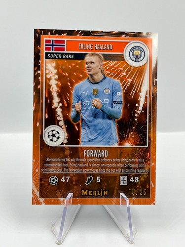 Erling Haaland 2024 Topps Merlin Chrome Orange /25