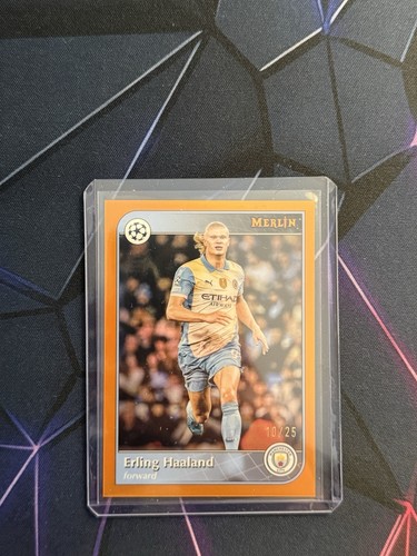 Erling Haaland 2024 Topps Merlin Chrome Orange /25
