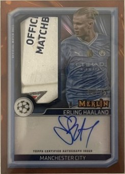 Erling Haaland 2023 Topps Merlin Chrome Orange /25