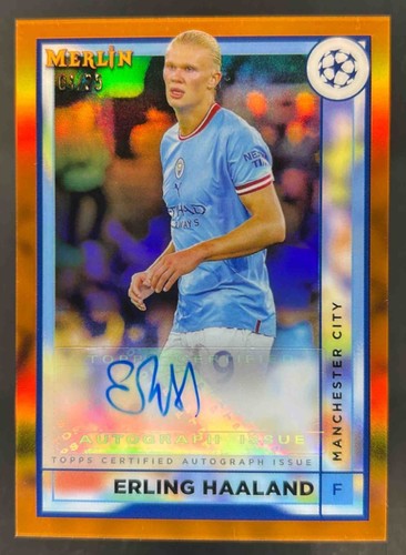 Erling Haaland 2022 Topps Merlin Chrome Orange Refractor /25