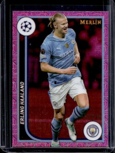 Erling Haaland 2023 Topps Merlin Chrome Pink Mojo Refractor /275