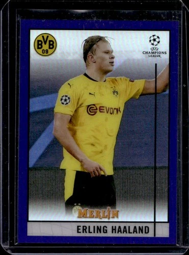 Erling Haaland 2021 Topps Merlin Chrome Purple Refractor /299
